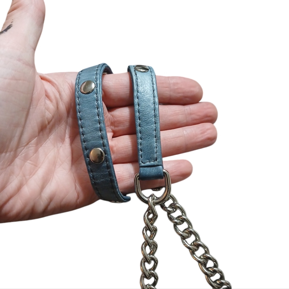 Rebecca Minkoff Blue Leather Mini Mac Crossbody Bag - Picture 8 of 14